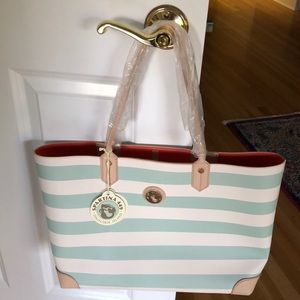 Spartina 449 tote bag in sea foam stripe NWT
